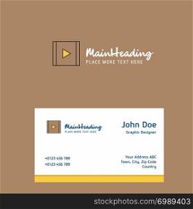 Video logo Design with business card template. Elegant corporate identity. - Vector
