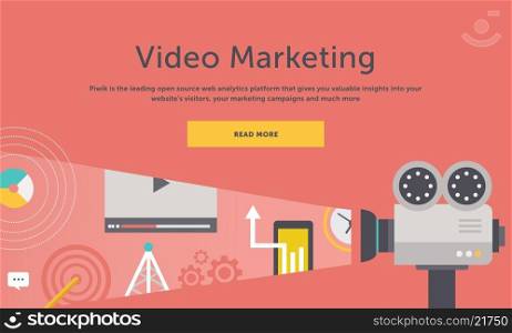 Video marketing. Approaches, methods and measures to promote products and services based on video. For web construction, mobile applications, banners, corporate brochures, book covers, layouts etc