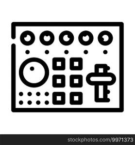 video mixer line icon vector. video mixer sign. isolated contour symbol black illustration. video mixer line icon vector illustration flat