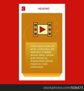 Video mobile vertical banner design design. Vector