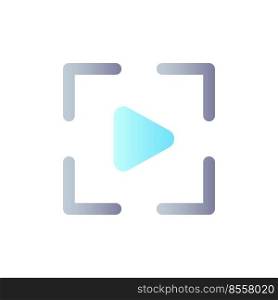 Video mode flat gradient color ui icon. Digital camera function. Electronic visual format. Film editor. Simple filled pictogram. GUI, UX design for mobile application. Vector isolated RGB illustration. Video mode flat gradient color ui icon