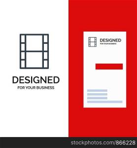 Video, Movie, Film Grey Logo Design and Business Card Template