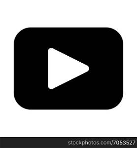 video play button on isolated background