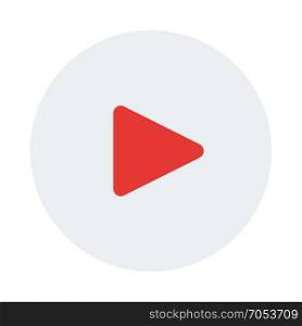 video play symbol on isolated background