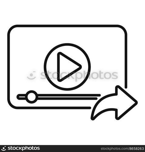 Video player icon outline vector. Chart graphic. Data document. Video player icon outline vector. Chart graphic