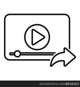 Video player icon outline vector. Chart graphic. Data document. Video player icon outline vector. Chart graphic