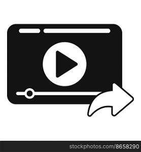 Video player icon simple vector. Chart graphic. Data document. Video player icon simple vector. Chart graphic