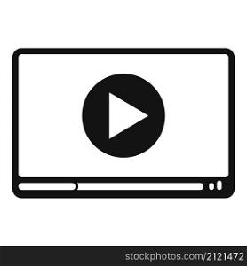 Video player icon simple vector. Ui screen play. Window interface. Video player icon simple vector. Ui screen play