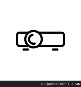 video player icon vector. A thin line sign. Isolated contour symbol illustration. video player icon vector. Isolated contour symbol illustration