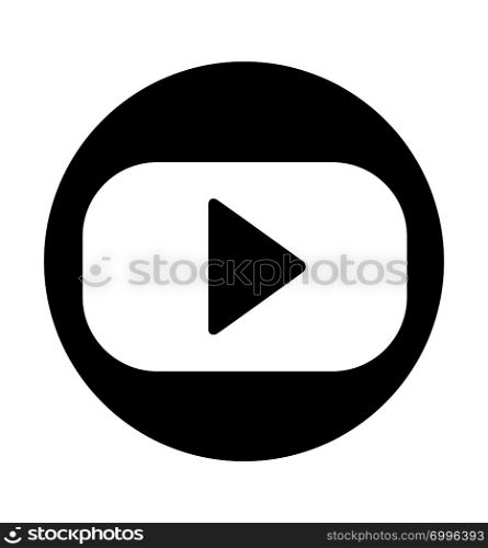 Video player icon vector isolated on white background eps 10