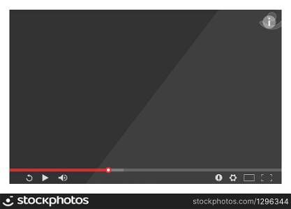 Video player in flat design. Vector EPS 10
