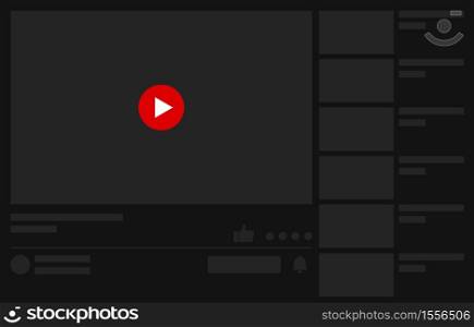 Video player interface. Media player window bar mockup. Web screen template for web and mobile apps. Flat vector illustration.. Video player interface. Media player window bar mockup. Web screen template for web and mobile apps.