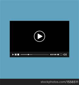 Video player interface. Media player window bar mockup. Web screen template for web and mobile apps. Flat vector illustration.. Video player interface. Media player window bar mockup. Web screen template for web and mobile apps.