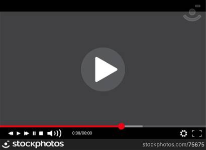 Video Player Vector illustration. Flat video player interface for web and mobile apps. Vector illustration, EPS10.