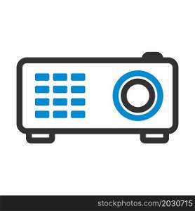 Video Projector Icon. Bold outline design with editable stroke width. Vector Illustration.