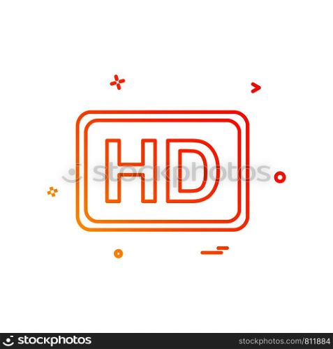 Video quality icon design vector