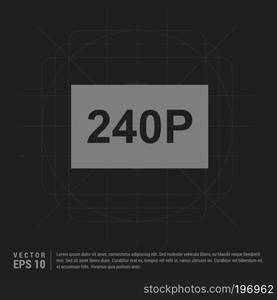 video resolution icon - Black Creative Background - Free vector icon