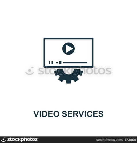 Video Services icon. Premium style design from design ui and ux collection. Pixel perfect video services icon for web design, apps, software, printing usage.. Video Services icon. Premium style design from design ui and ux icon collection. Pixel perfect Video Services icon for web design, apps, software, print usage