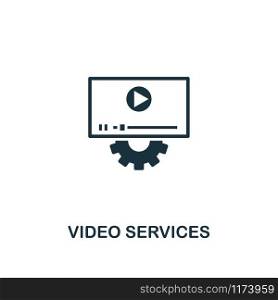 Video Services icon. Premium style design from design ui and ux collection. Pixel perfect video services icon for web design, apps, software, printing usage.. Video Services icon. Premium style design from design ui and ux icon collection. Pixel perfect Video Services icon for web design, apps, software, print usage