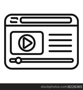 Video sound clip icon outline vector. Film movie. Footage editor. Video sound clip icon outline vector. Film movie