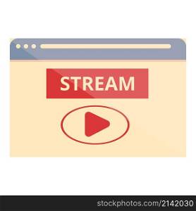 Video stream icon cartoon vector. Live content. Show product. Video stream icon cartoon vector. Live content