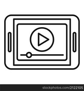 Video stream icon outline vector. Online live. Broadcast news. Video stream icon outline vector. Online live