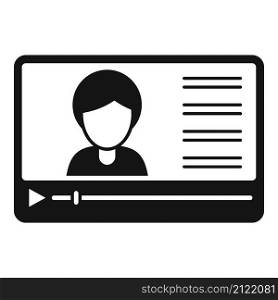 Video stream icon simple vector. Online live. Tv broadcast. Video stream icon simple vector. Online live