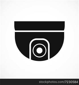 Video surveillance sign. CCTV Camera. Black vector isolated