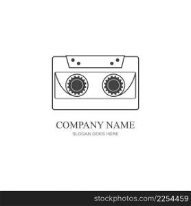 video tape VHS logo template vector illustration design