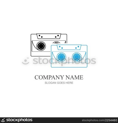 video tape VHS logo template vector illustration design
