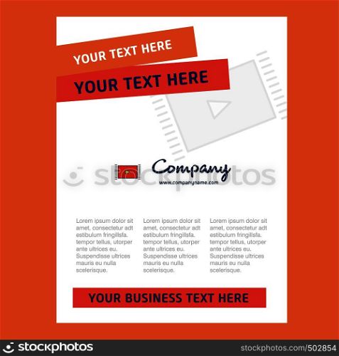 Video Title Page Design for Company profile ,annual report, presentations, leaflet, Brochure Vector Background