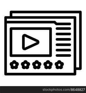Video webinar icon outline vector. Computer online. Movie call. Video webinar icon outline vector. Computer online