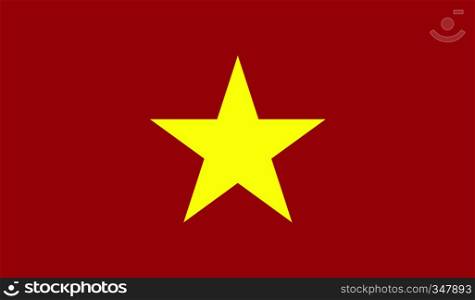 Vietnam flag image for any design in simple style. Vietnam flag image
