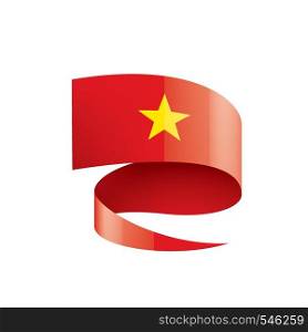 Vietnam flag, vector illustration on a white background