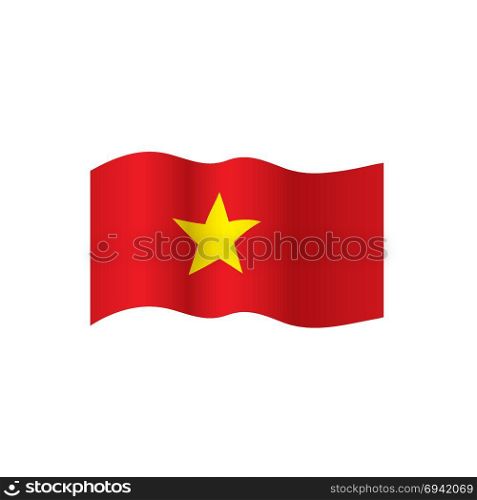 Vietnam flag, vector illustration. Vietnam flag, vector illustration on a white background