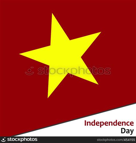 Vietnam independence day with flag vector illustration for web. Vietnam independence day