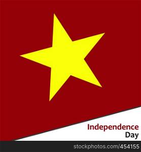 Vietnam independence day with flag vector illustration for web. Vietnam independence day