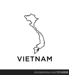 Vietnam map icon design trendy
