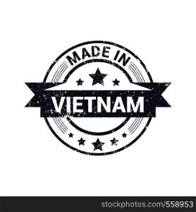 Vietnam stamp design typography vector