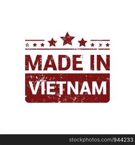 Vietnam stamp design typography vector