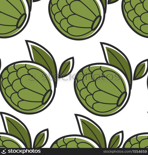 Vietnamese exotic fruit Sugar apple or annona squamose seamless pattern traveling and tourism food and nutrition travel to Vietnam attraction endless texture organic product growing and agriculture.. Sugar apple or annona squamose Vietnamese exotic fruit seamless pattern