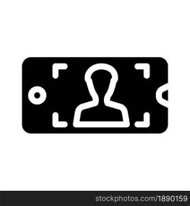 viewfinder for photographing on document glyph icon vector. viewfinder for photographing on document sign. isolated contour symbol black illustration. viewfinder for photographing on document glyph icon vector illustration