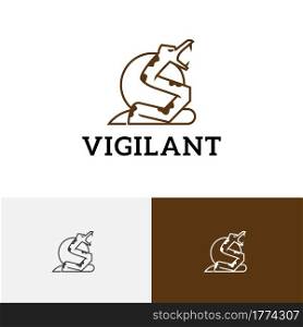 Vigilant Snake Serpent Ready to Attack Wildlife Animal Line Logo