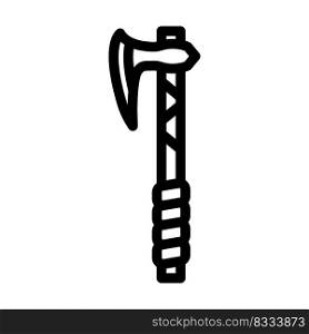 viking axe blade line icon vector. viking axe blade sign. isolated contour symbol black illustration. viking axe blade line icon vector illustration