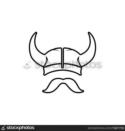 viking head logo and symbol vector