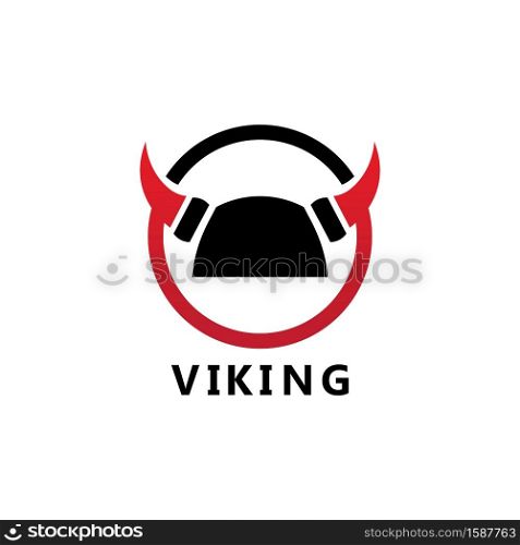 viking head logo and symbol vector