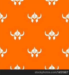 Viking helmet knight pattern vector orange for any web design best. Viking helmet knight pattern vector orange