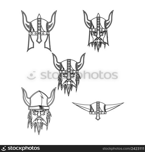 viking logo stock vektor template