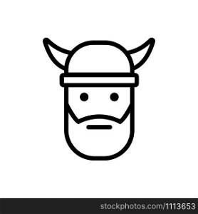 Viking male icon vector. Thin line sign. Isolated contour symbol illustration. Viking male icon vector. Isolated contour symbol illustration