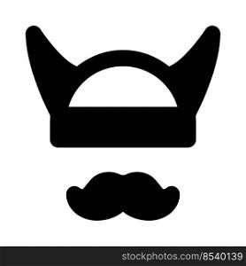 Viking Warrior style helmet with dandy style mustache